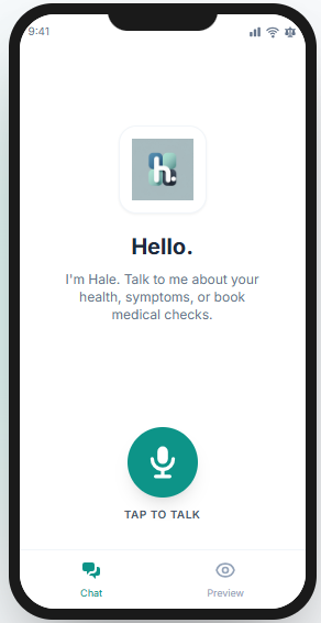 Hale: Voice-First Healthcare Assistant gallery image