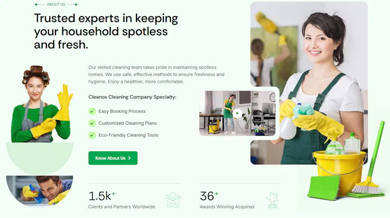 Cleaning Services WordPress Theme screenshot 2