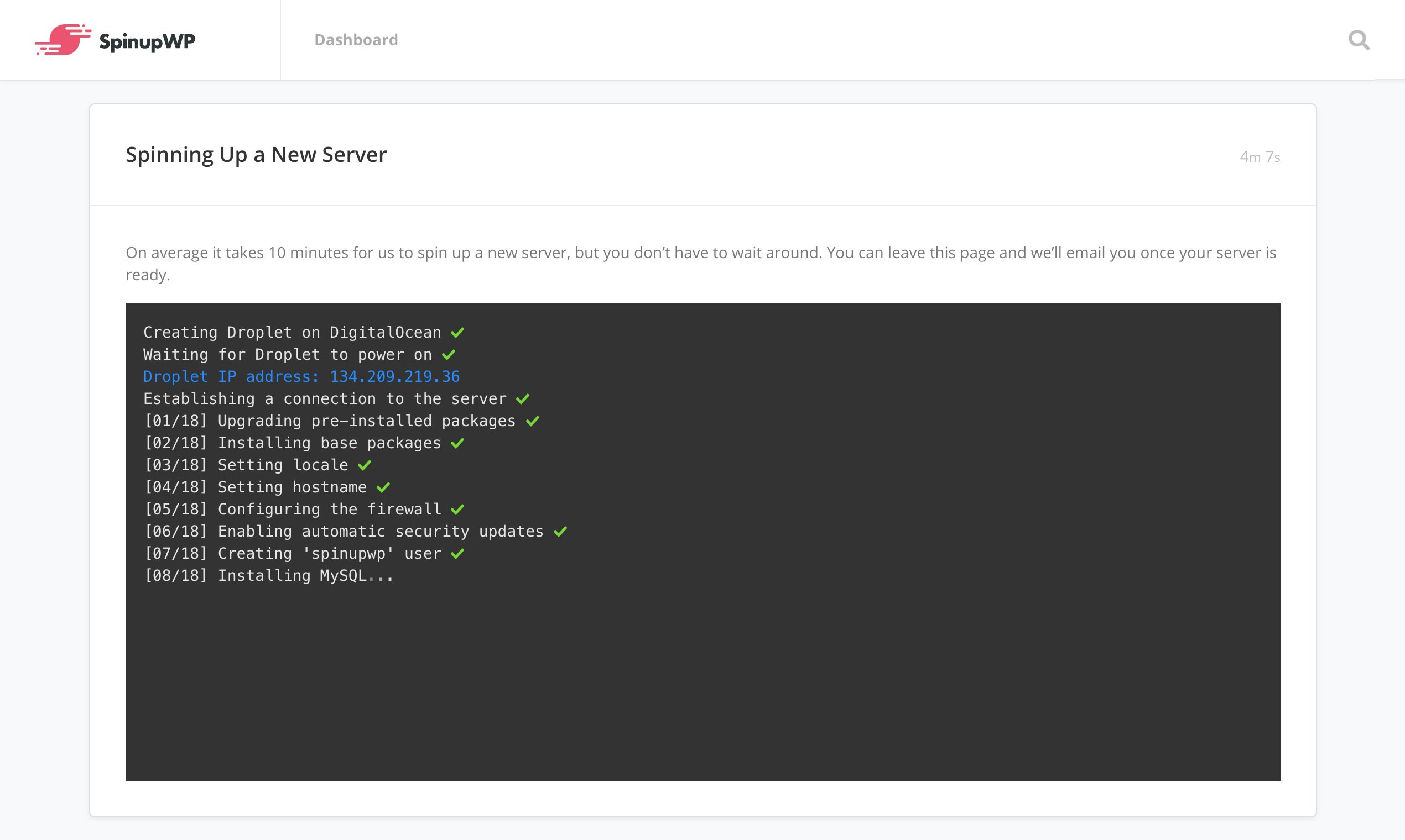 SpinupWP gallery image