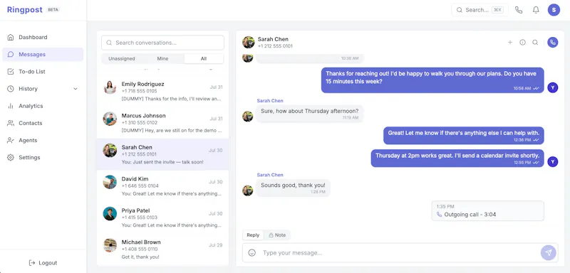 Ringpost screenshot 1