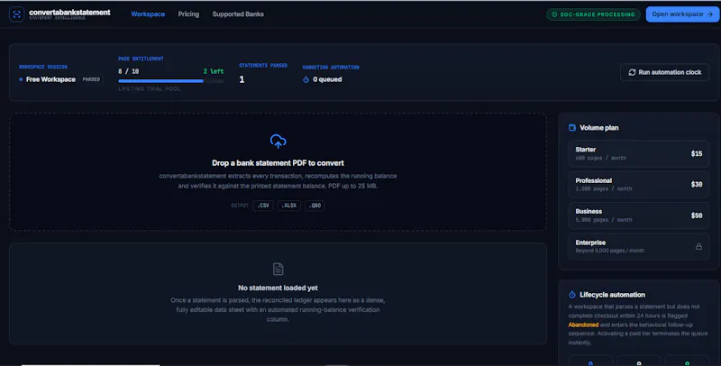 Convertabankstatement.com screenshot 3