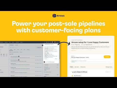 startuptile Arrows for HubSpot-Power your post-sale pipelines with customer-facing plans