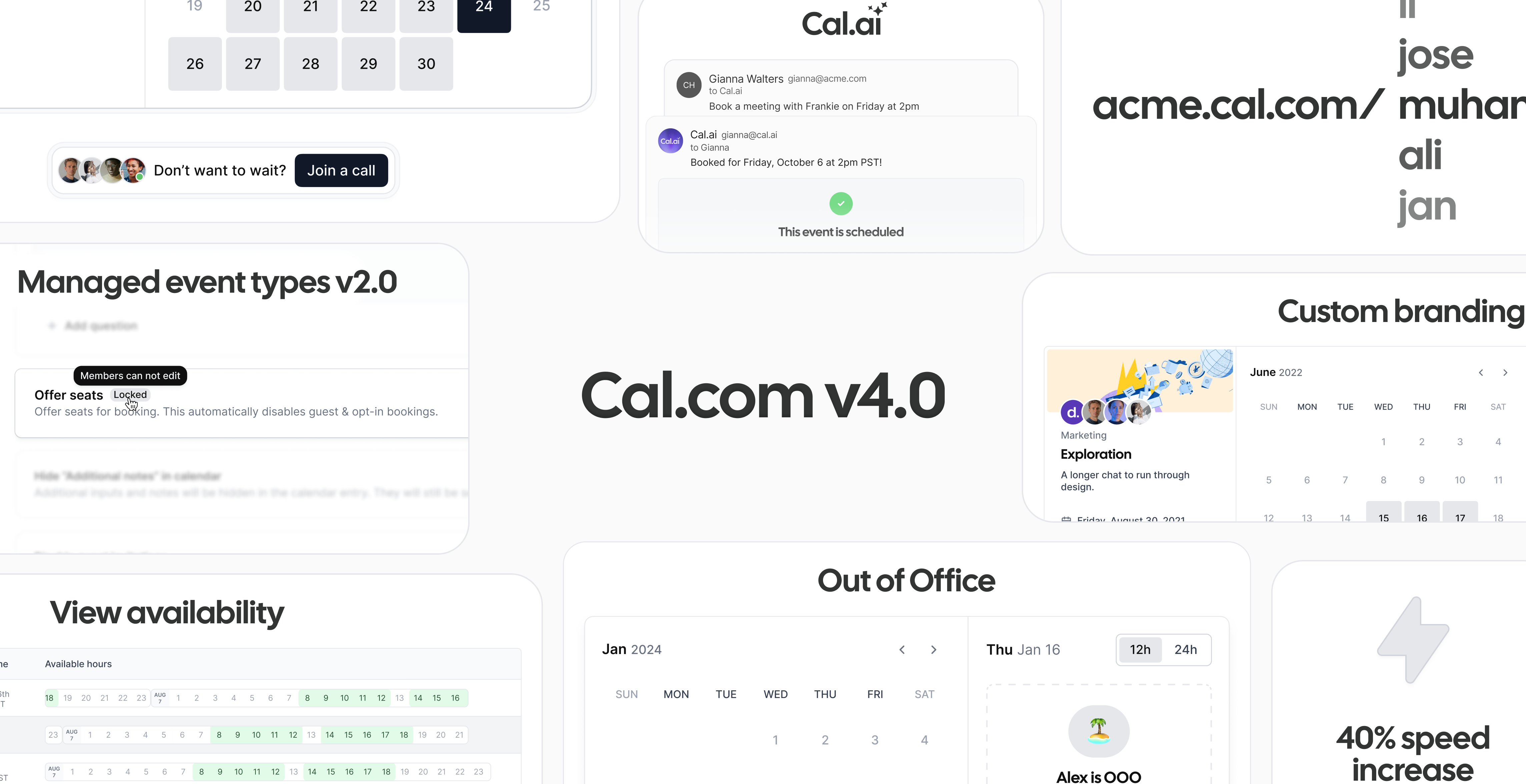 Cal.comプラットフォーム - 原子でピクセルに最適な予約体験を構築しますメディア6