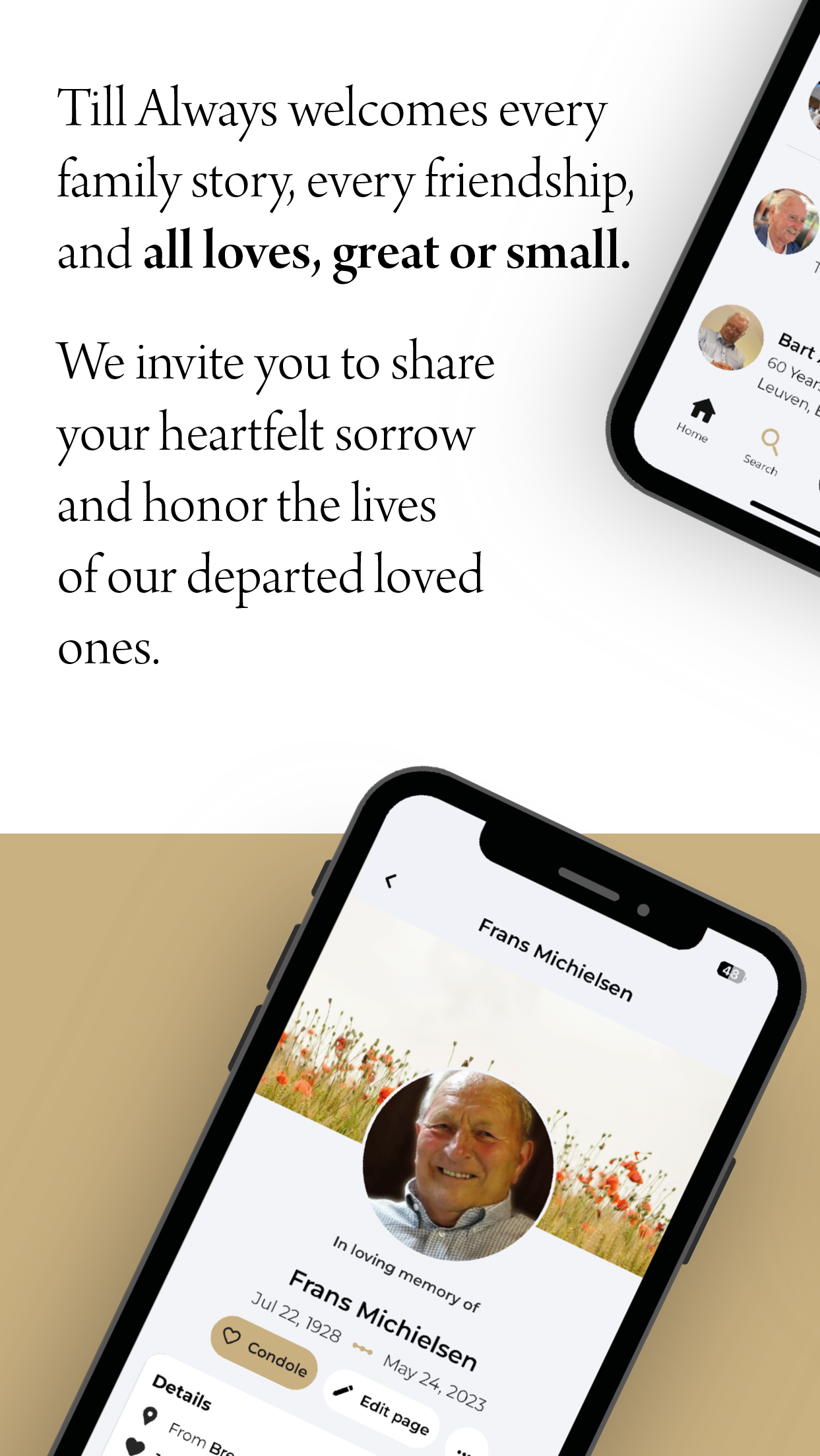 Finché sempre - App commemorativa online media 3
