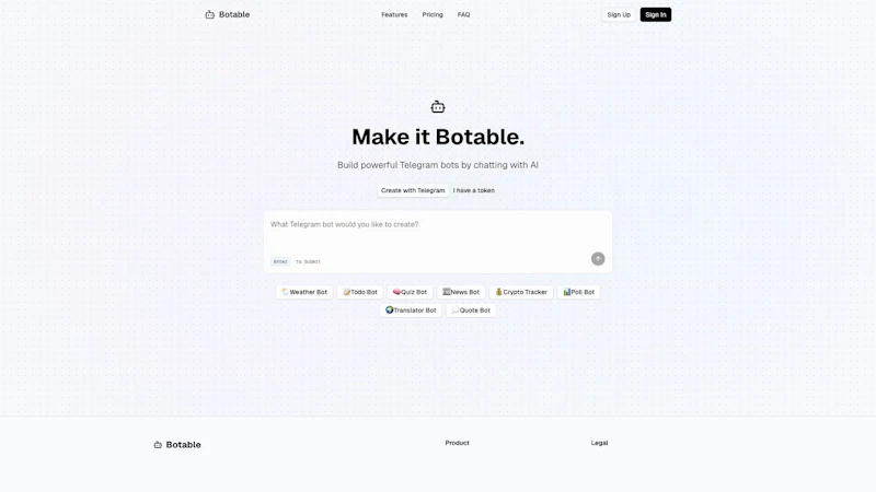 Botable screenshot 1 (video preview)