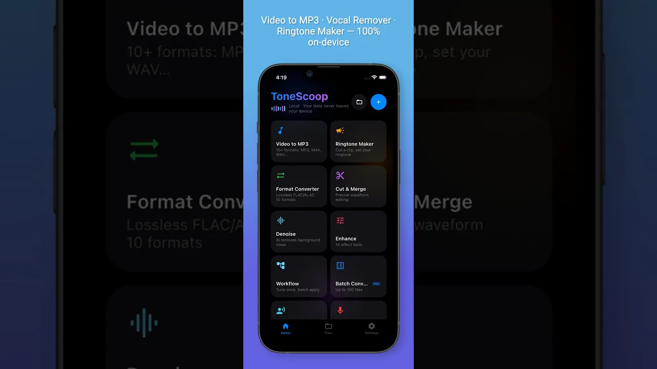 ToneScoop – On-device Video to MP3 gallery image