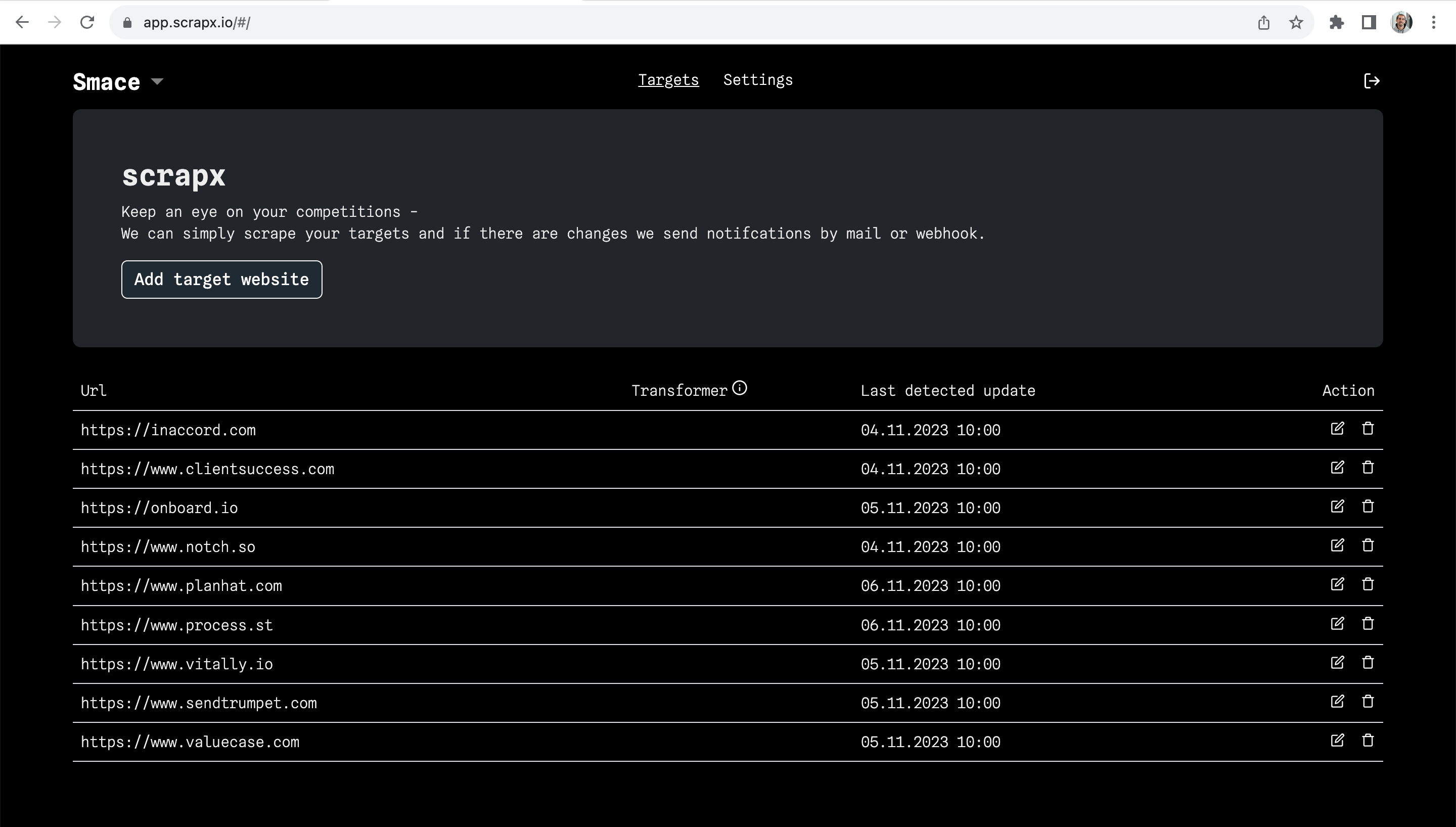 startuptile ScrapX-Monitor your competitors