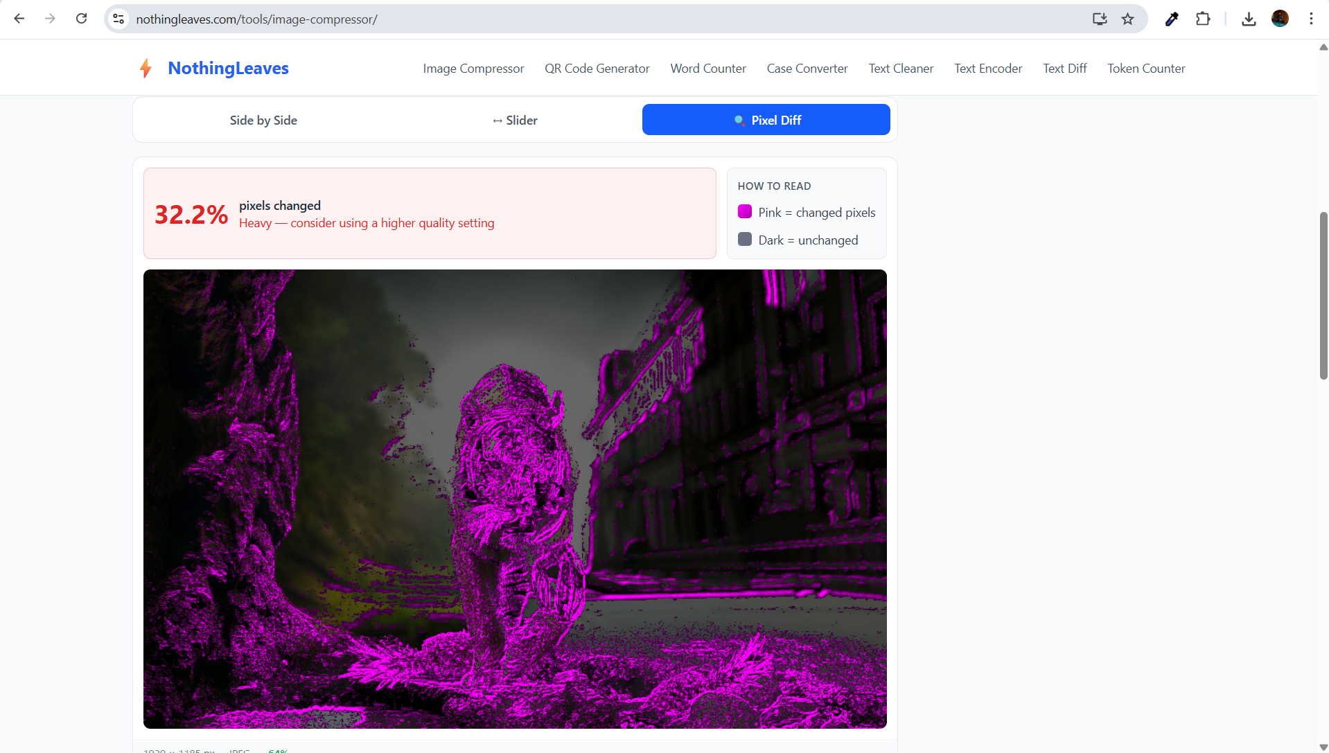 NothingLeaves - Screenshot 2 showing product features and functionality