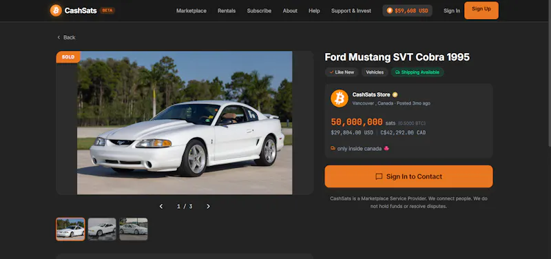 CashSats screenshot 1