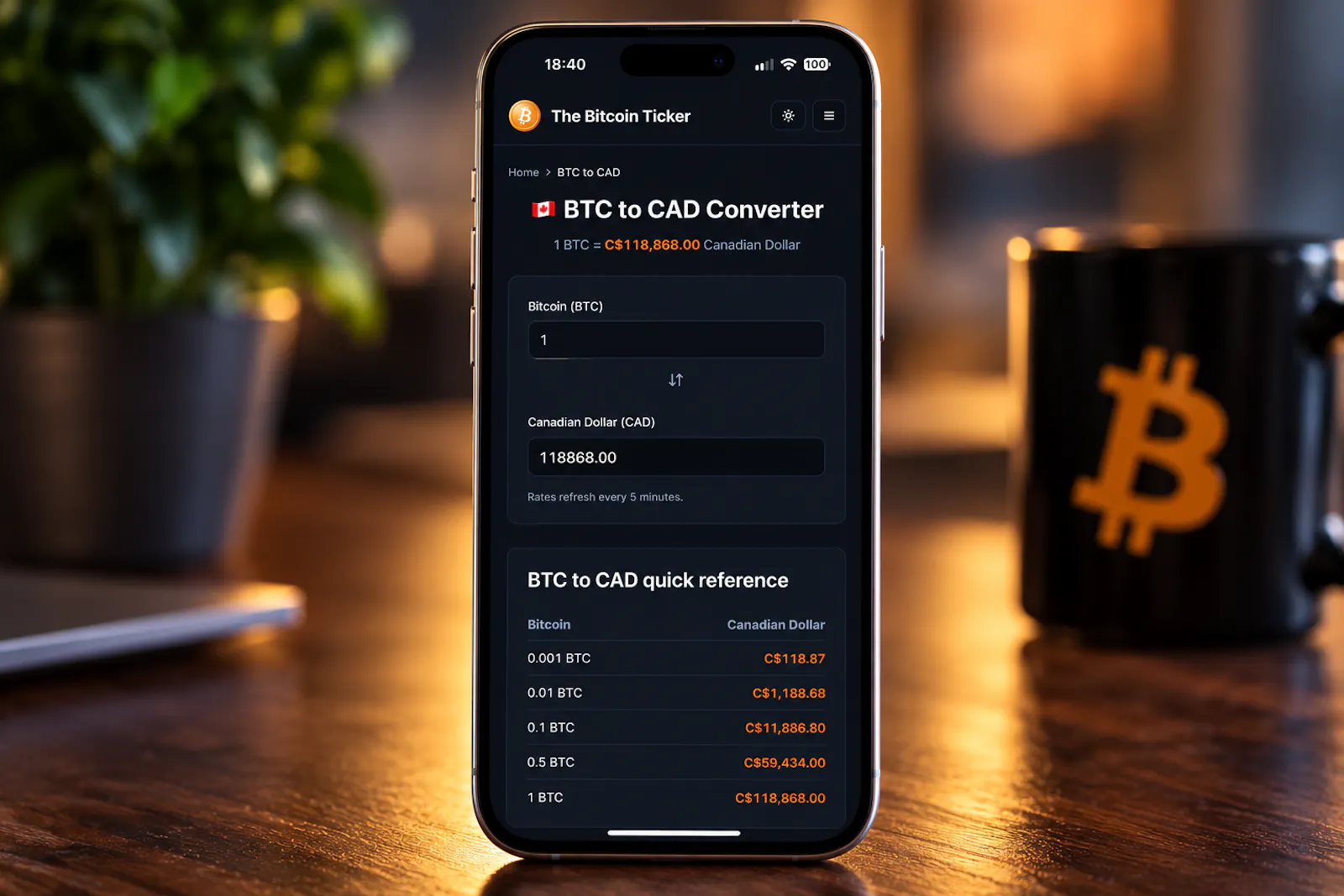 The Bitcoin Ticker screenshot 2