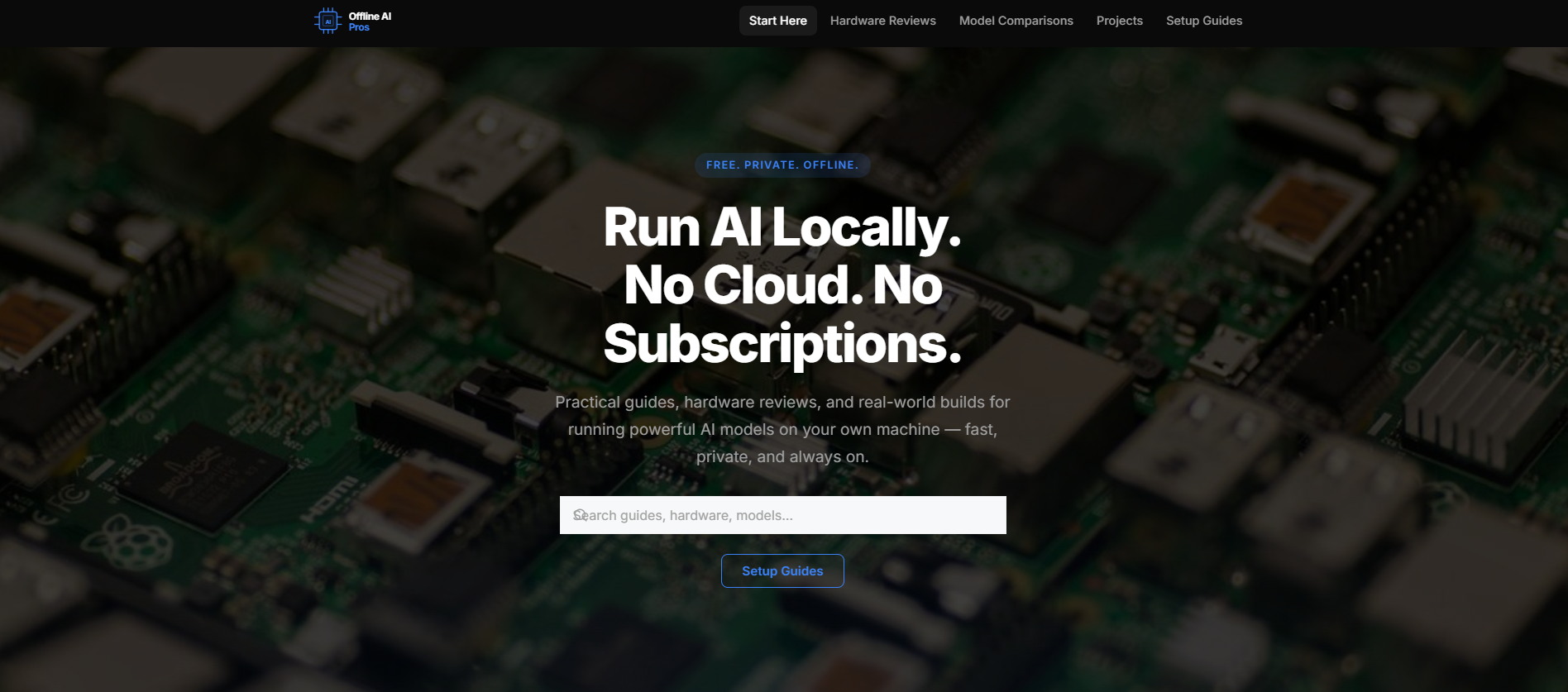 Offline AI Pros - Product Hunt launch logo and brand identity