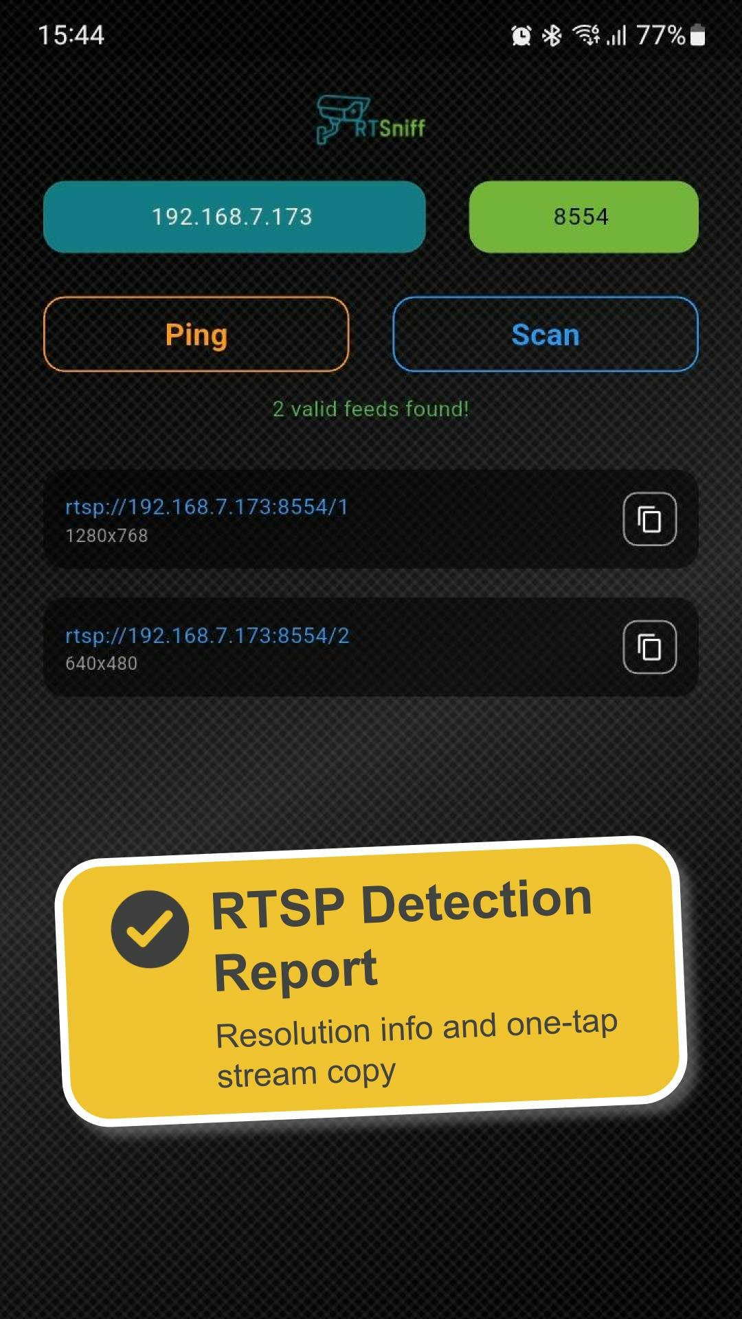 RTSNIFF - RTSP Scanner - IP kameralarda güvensiz RTSP akışlarını denetleyin ve tespit edin! medya 3