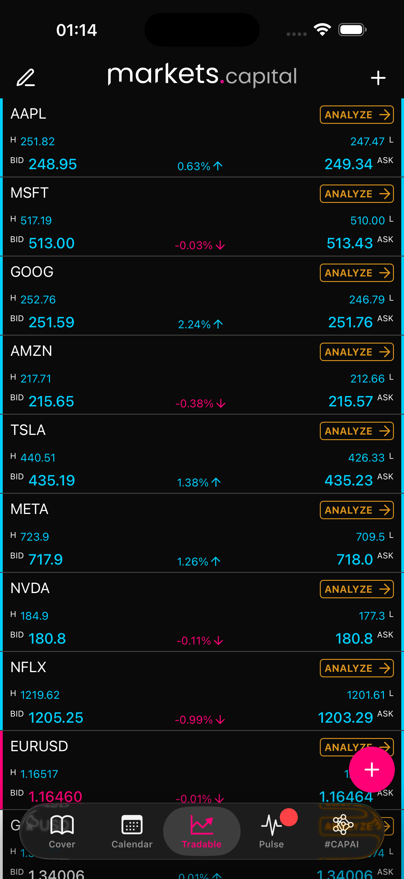 Markets.Capital - Screenshot 5 showing product features and functionality