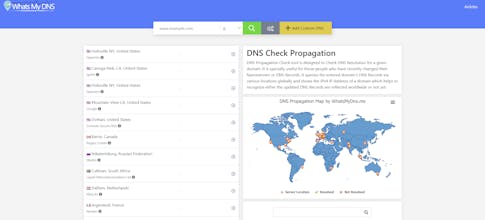 DNS Propagation Check - Whatsmydns gallery image