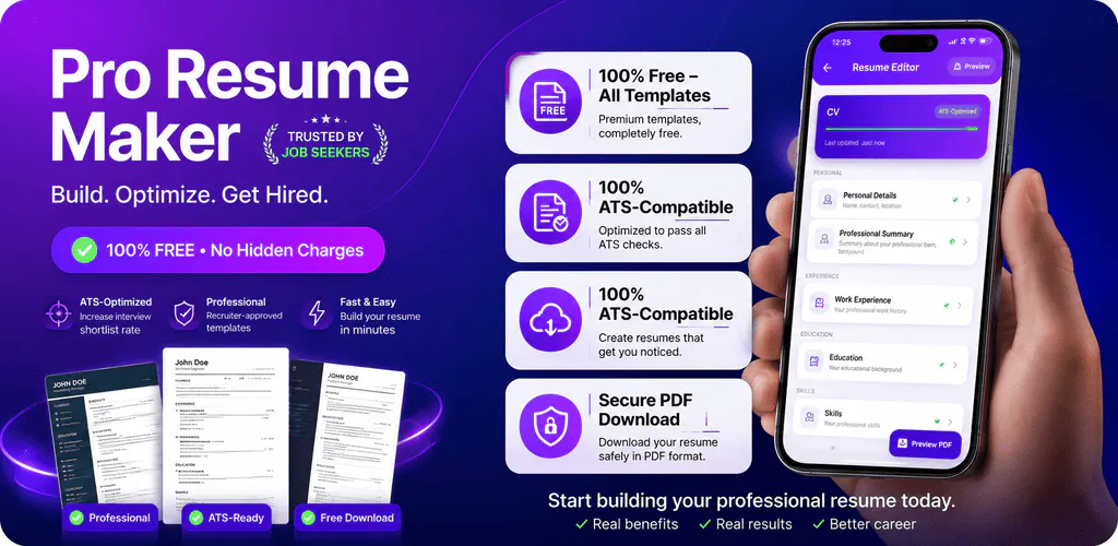 Pro Resume Maker – ATS CV Builder gallery image