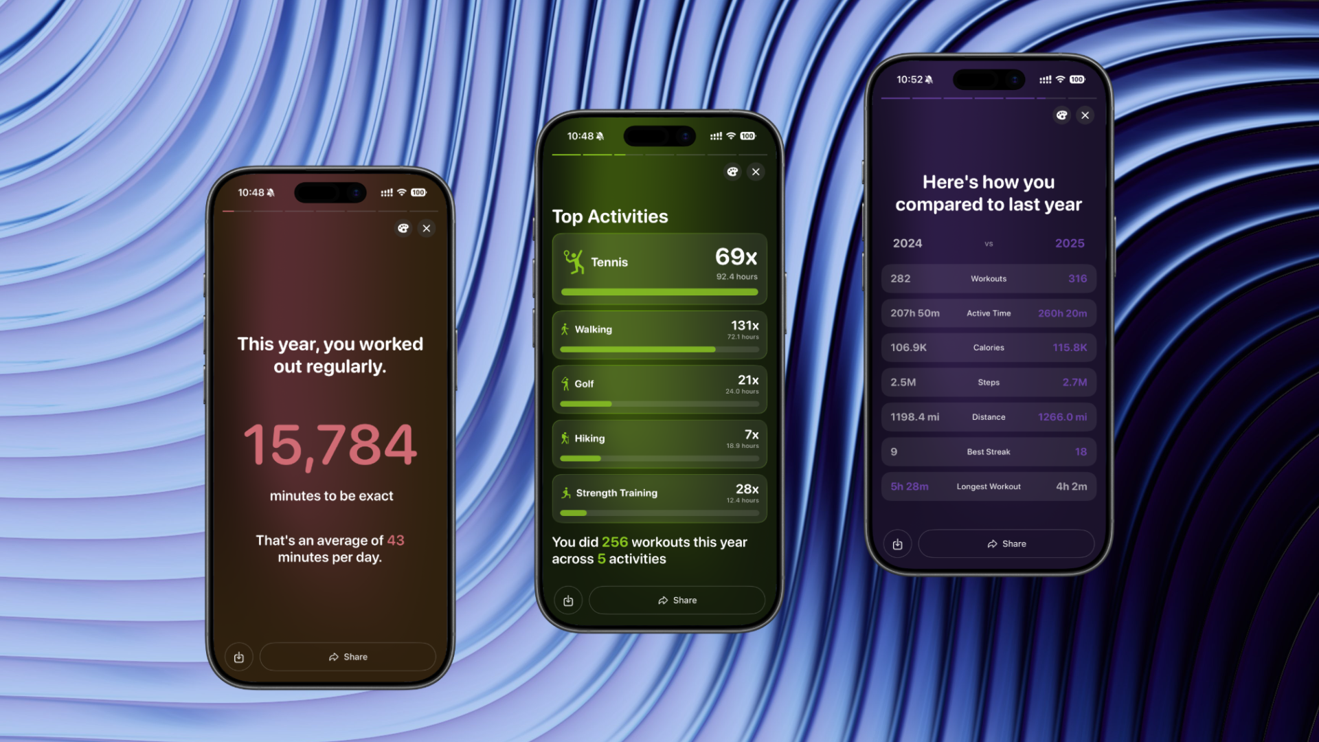 Fitness Wrapped 2025 - Screenshot 2 showing product features and functionality