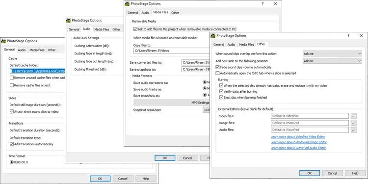 Logiciel de diaporama de photostage media 4