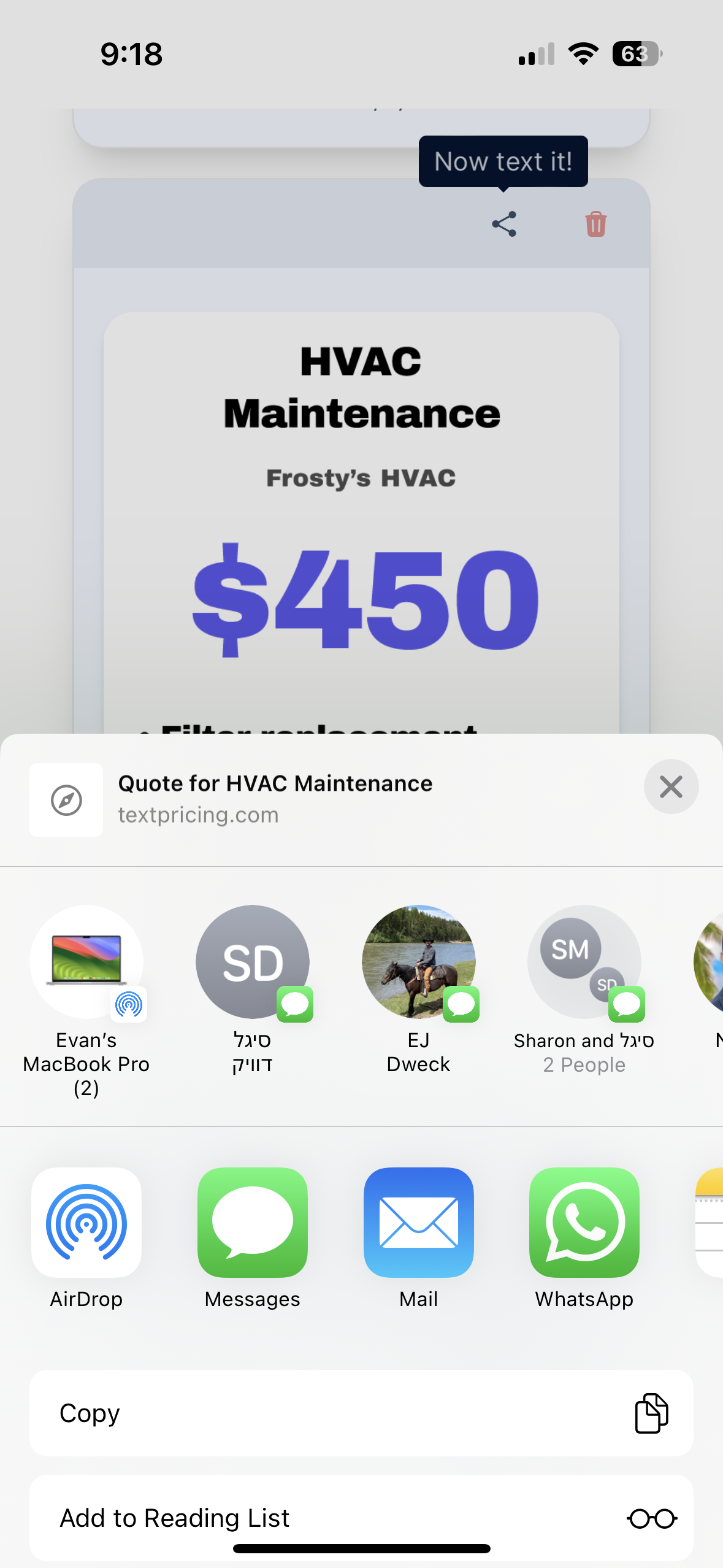 Precio de texto media 4