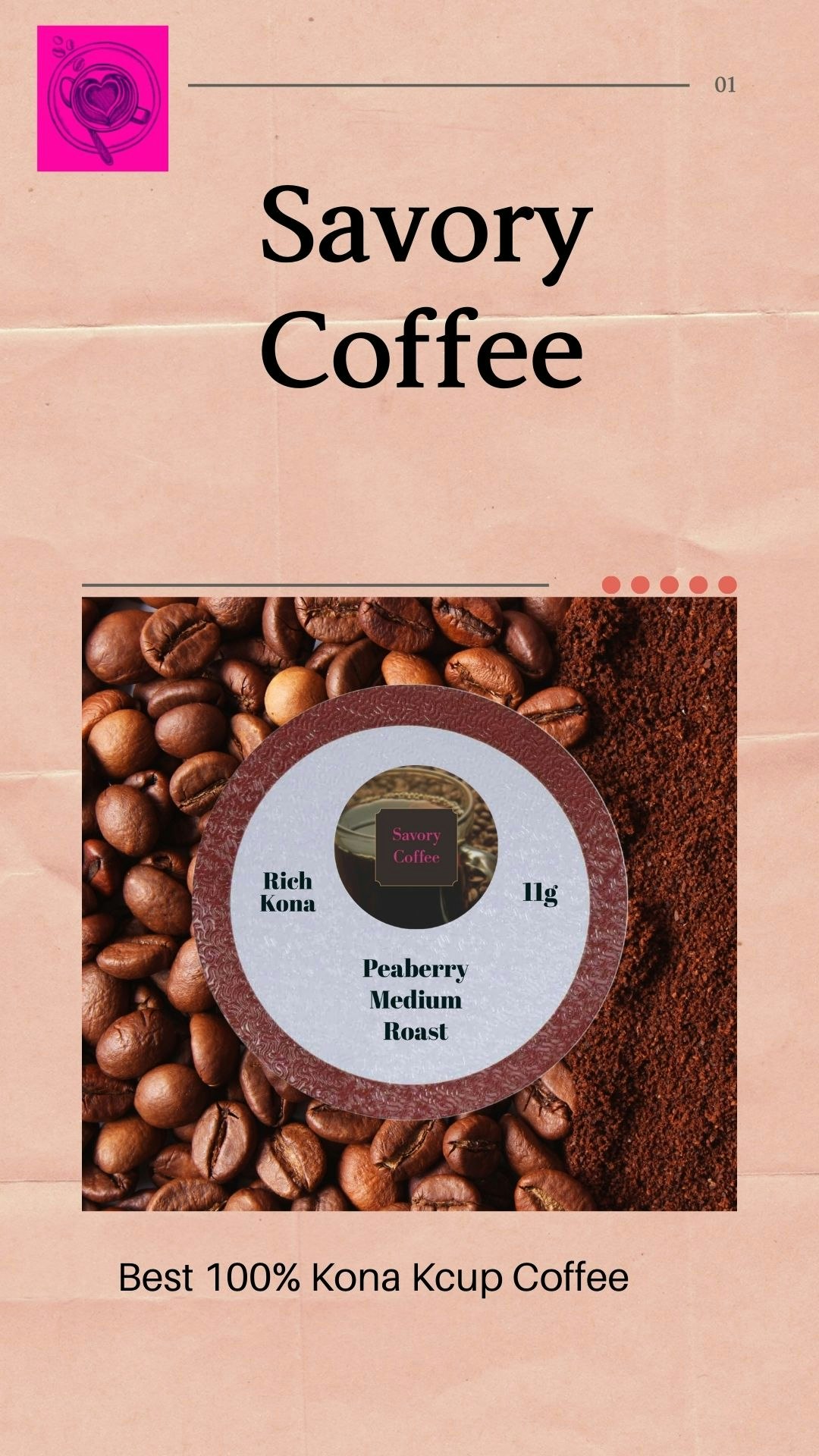 100% Kona Grown Kcup Coffee