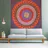 Tie Dye Asian Elephant Cotton Wall Tapestry