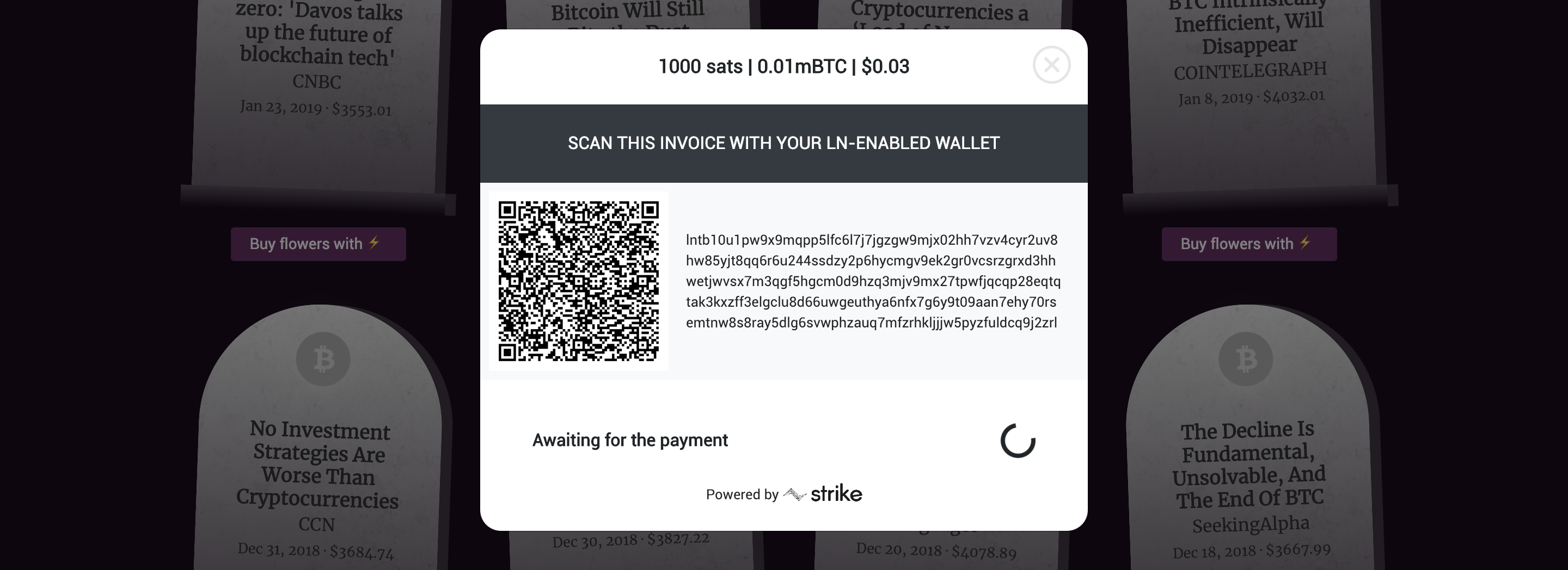 Bitcoin Graveyard or Bitcoin Obituaries 2.0 gallery image