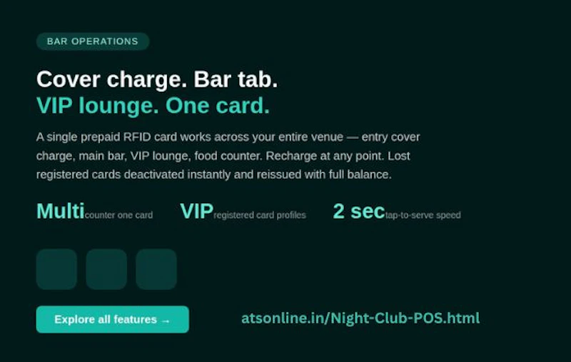 ATS Cashless RFID Card POS for Nightclub screenshot 3