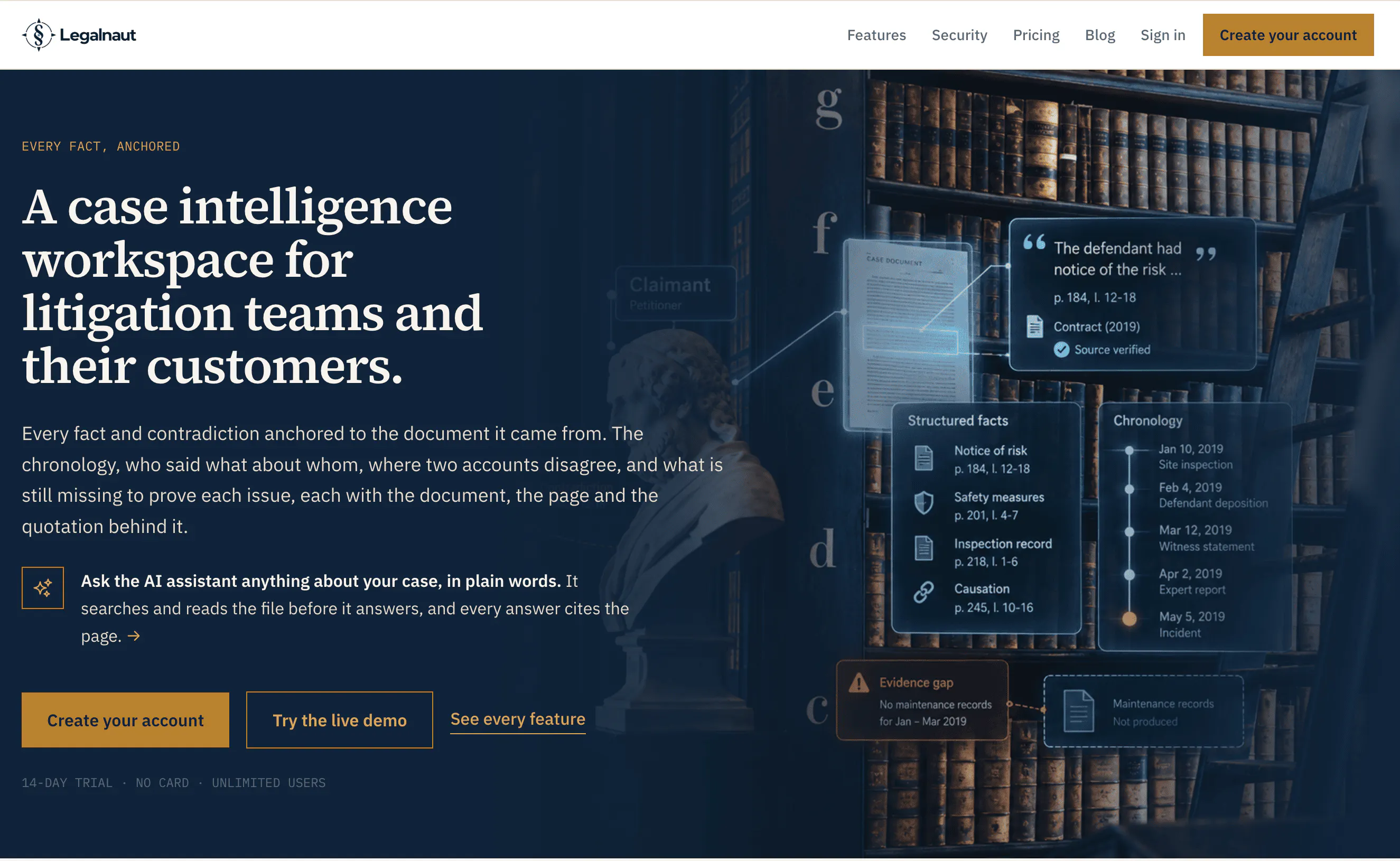 Legalnaut: AI Litigation & Case Analysis gallery image