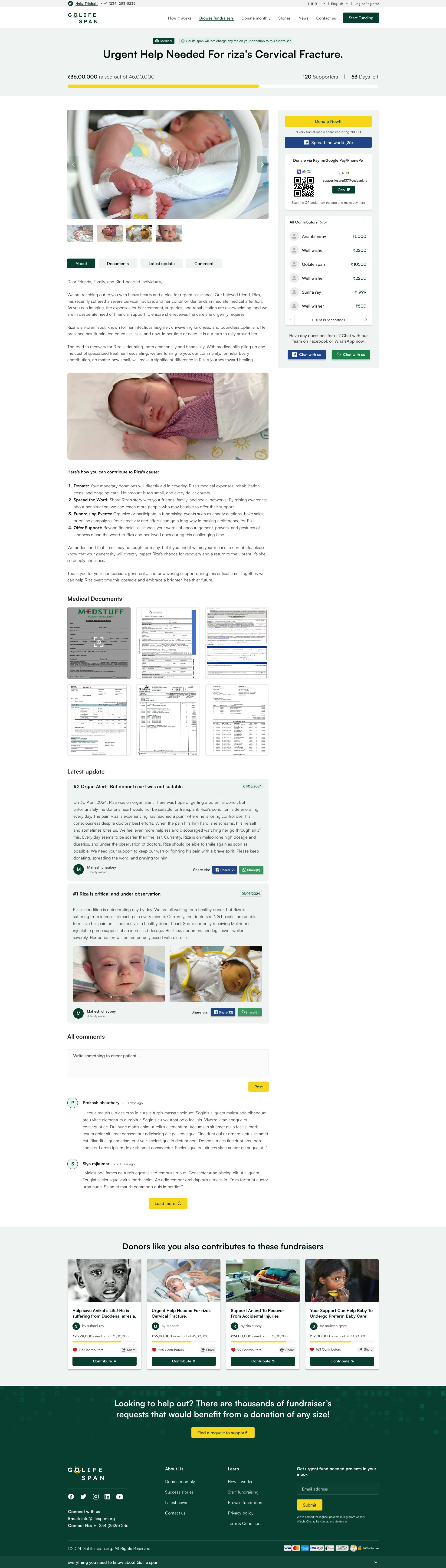 Golife Fundraising Website Template HTML gallery image