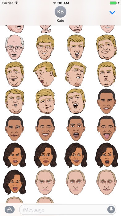 Celebmoji Politics iMessage Sticker Pack gallery image