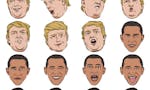 Celebmoji Politics iMessage Sticker Pack image