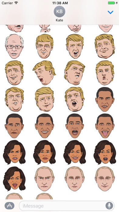 Celebmoji Politics iMessage Sticker Pack media 1