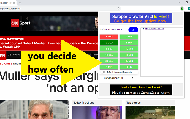 Refresh Crawler - website refresh tool gallery image