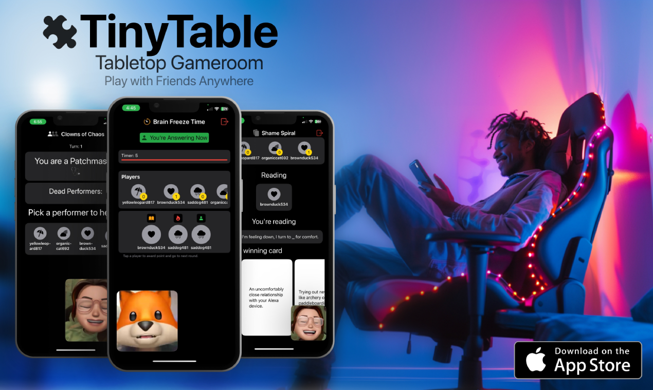 tinytable-tabletop-gameroom - Play with Friends Anywhere