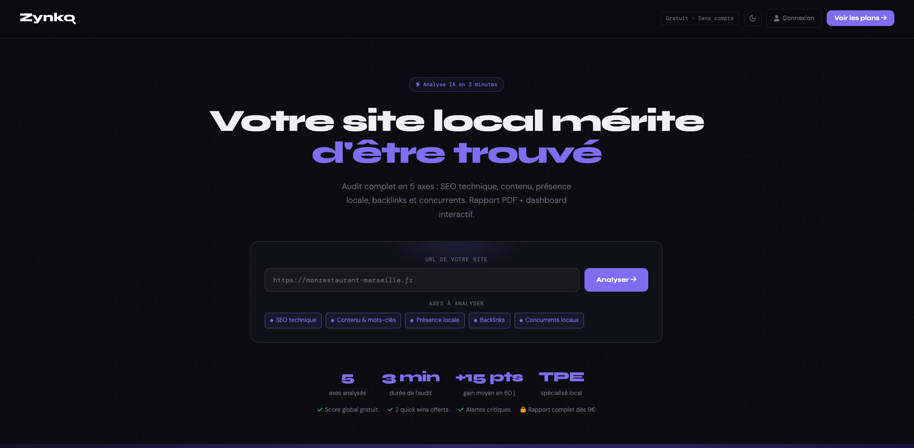 ZynkoSeo, Audit AI SEO gratuit gallery image