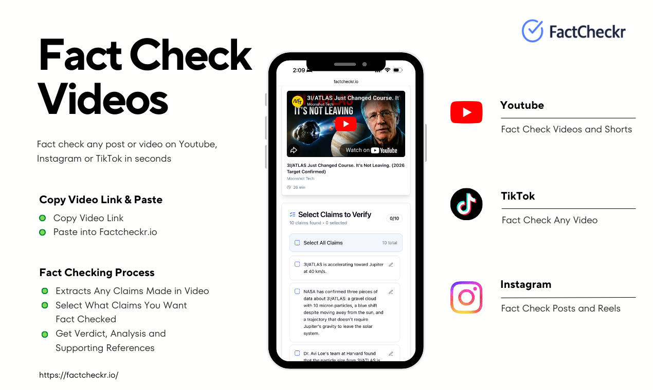 FactCheckr.io - Screenshot 3 showing product features and functionality
