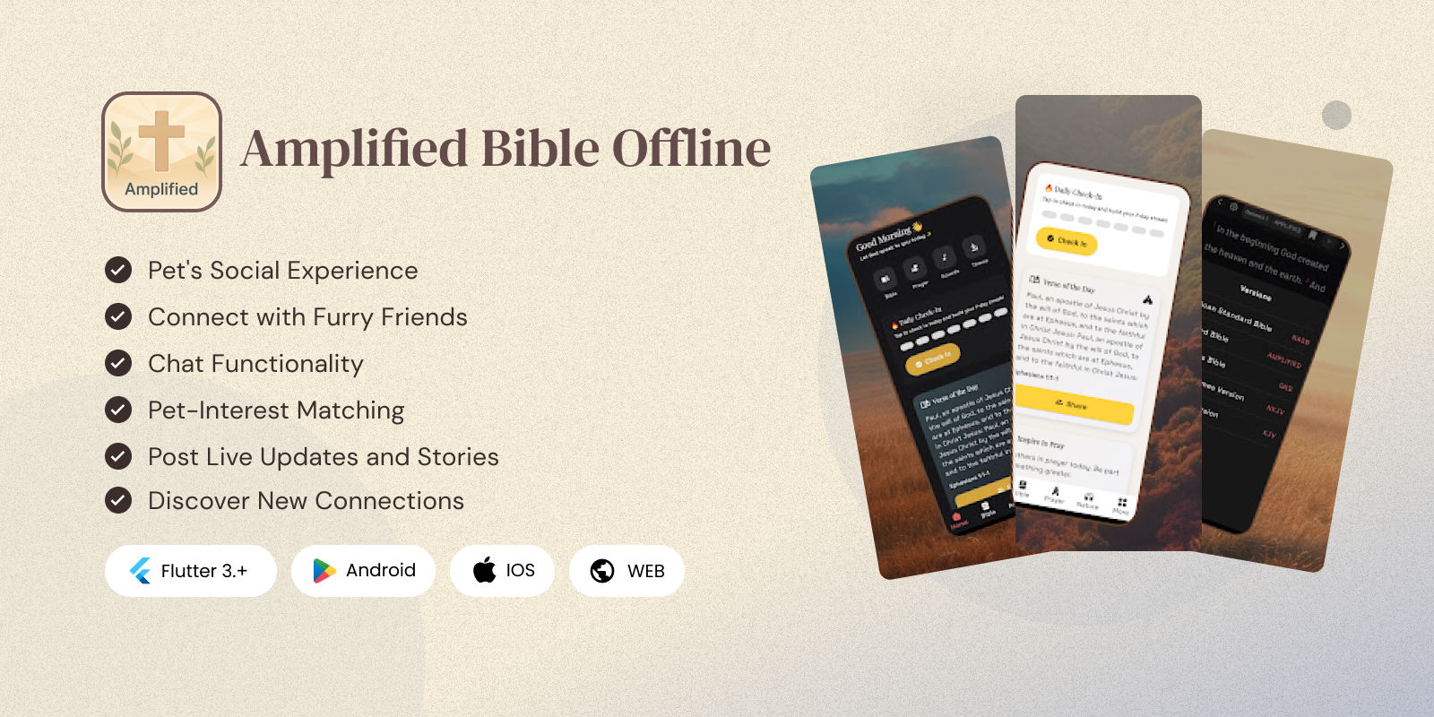 Biblia amplificada fuera de línea media 1