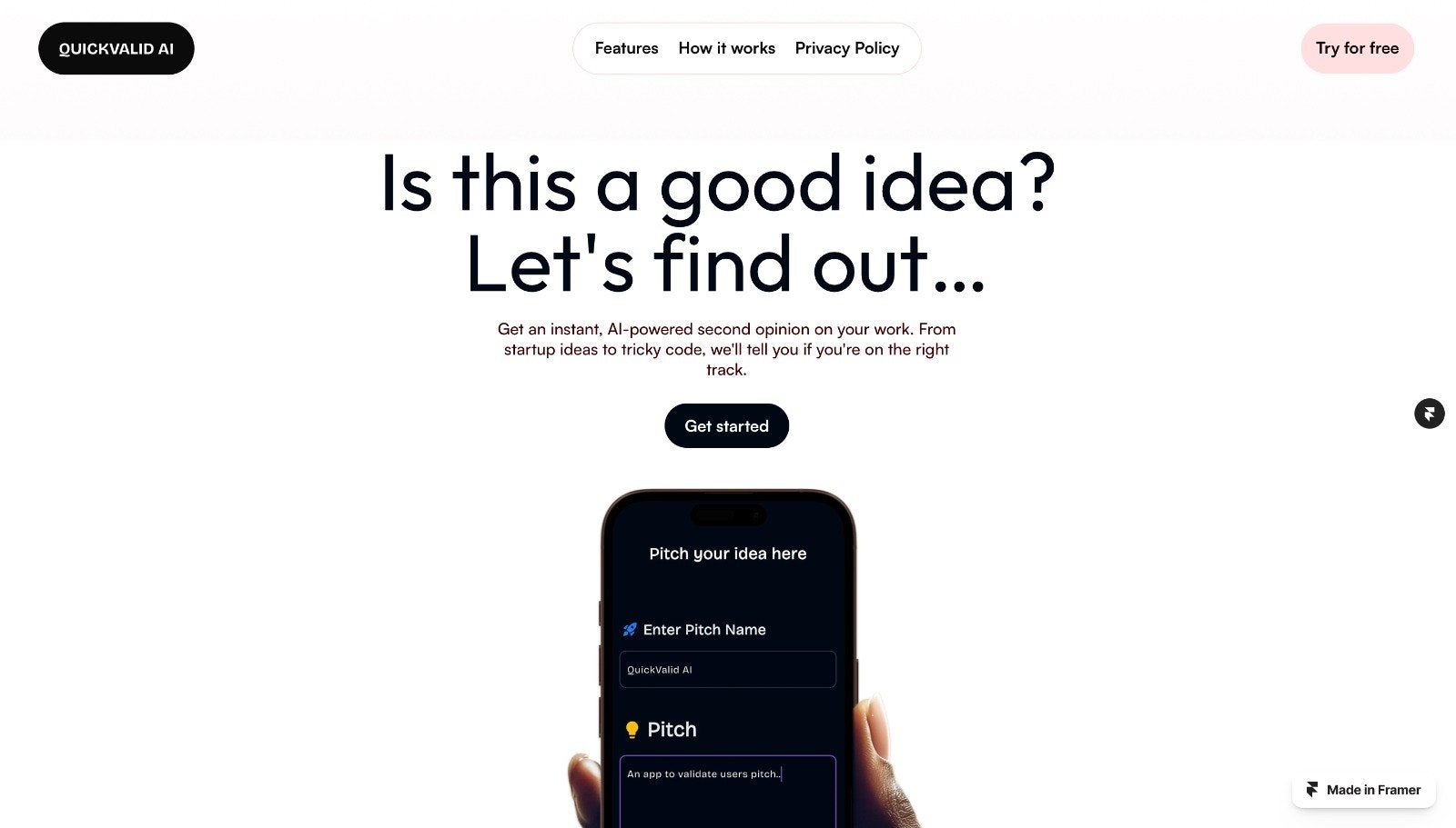 QuickValidAI - Validate your startup ideas with AI insights. media 1