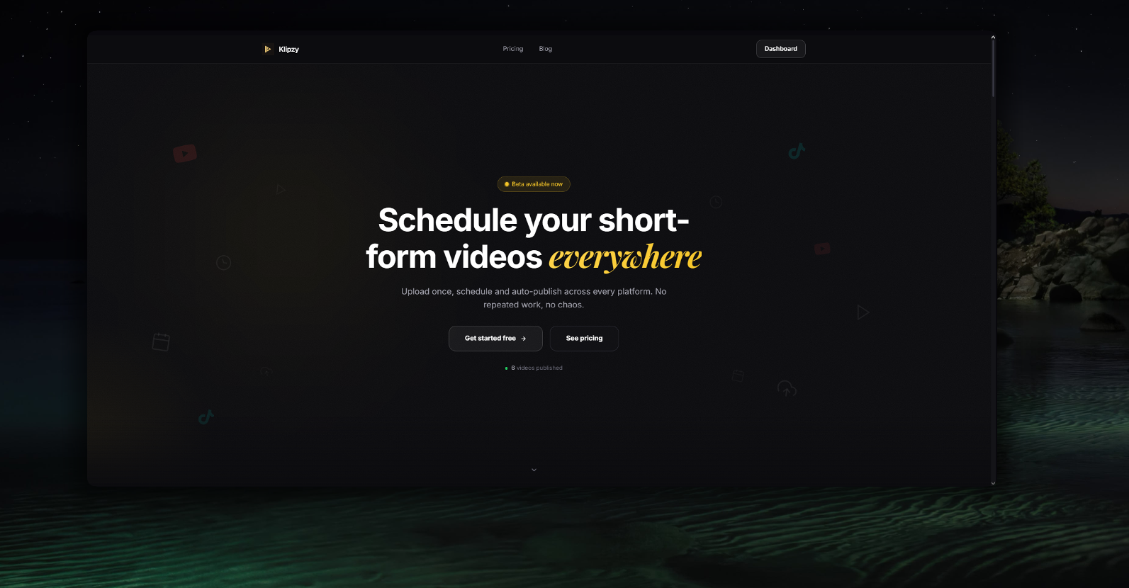 Klipzy - Main product screenshot demonstrating key features and user interface