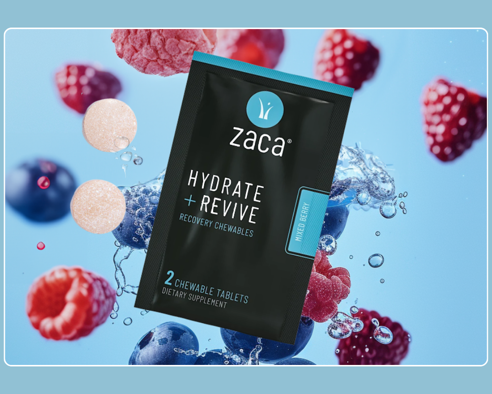 Zaca Hydrate + Revive Chewables - Main product screenshot demonstrating key features and user interface