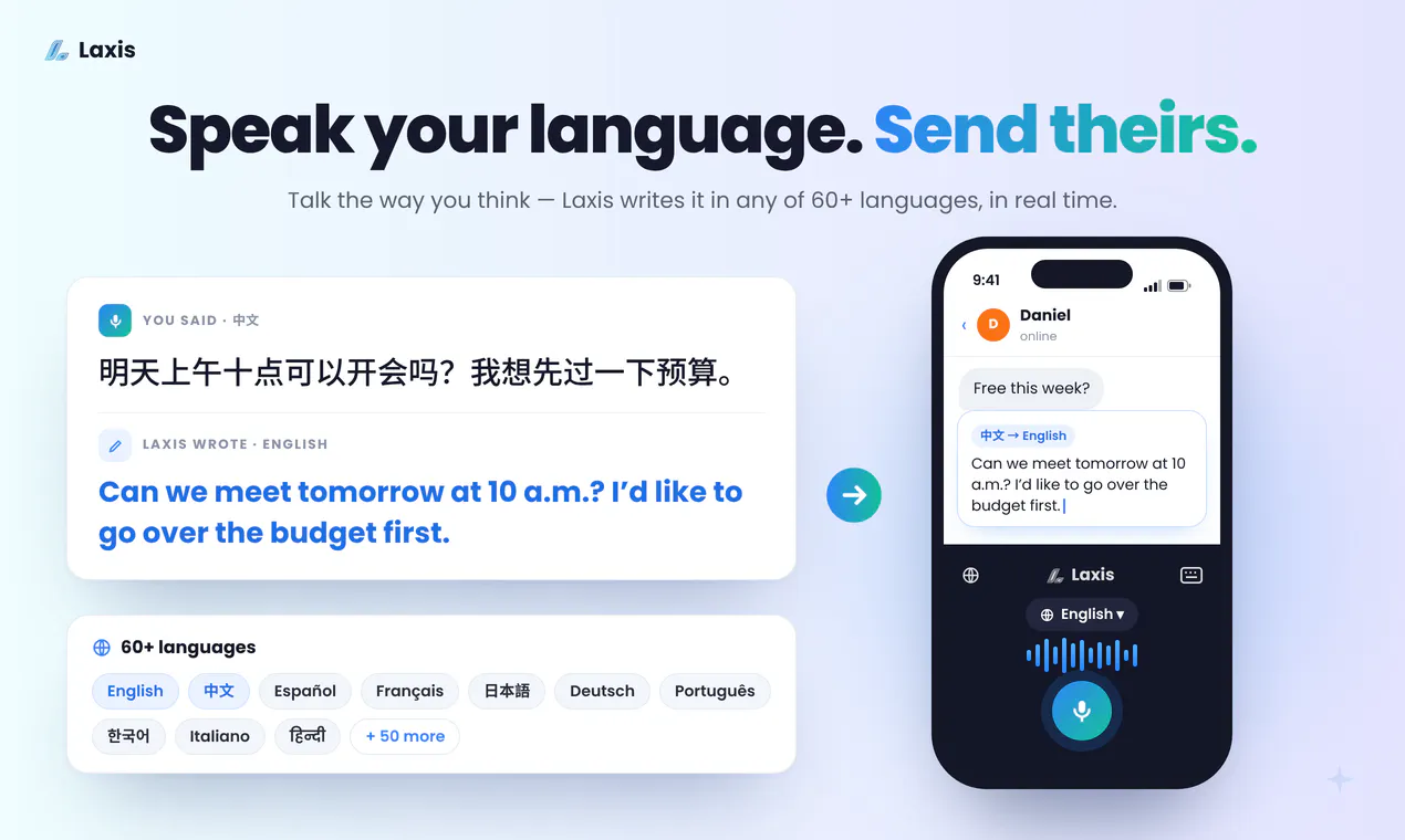 Laxis Agentic Voice Keyboard gallery image