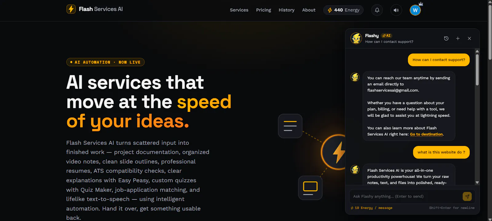 Flash Services AI screenshot 2