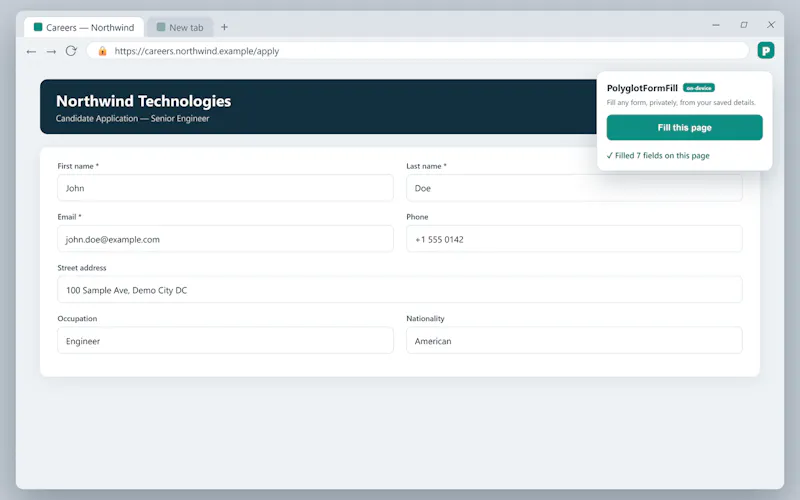 PolyglotFormFill screenshot 3