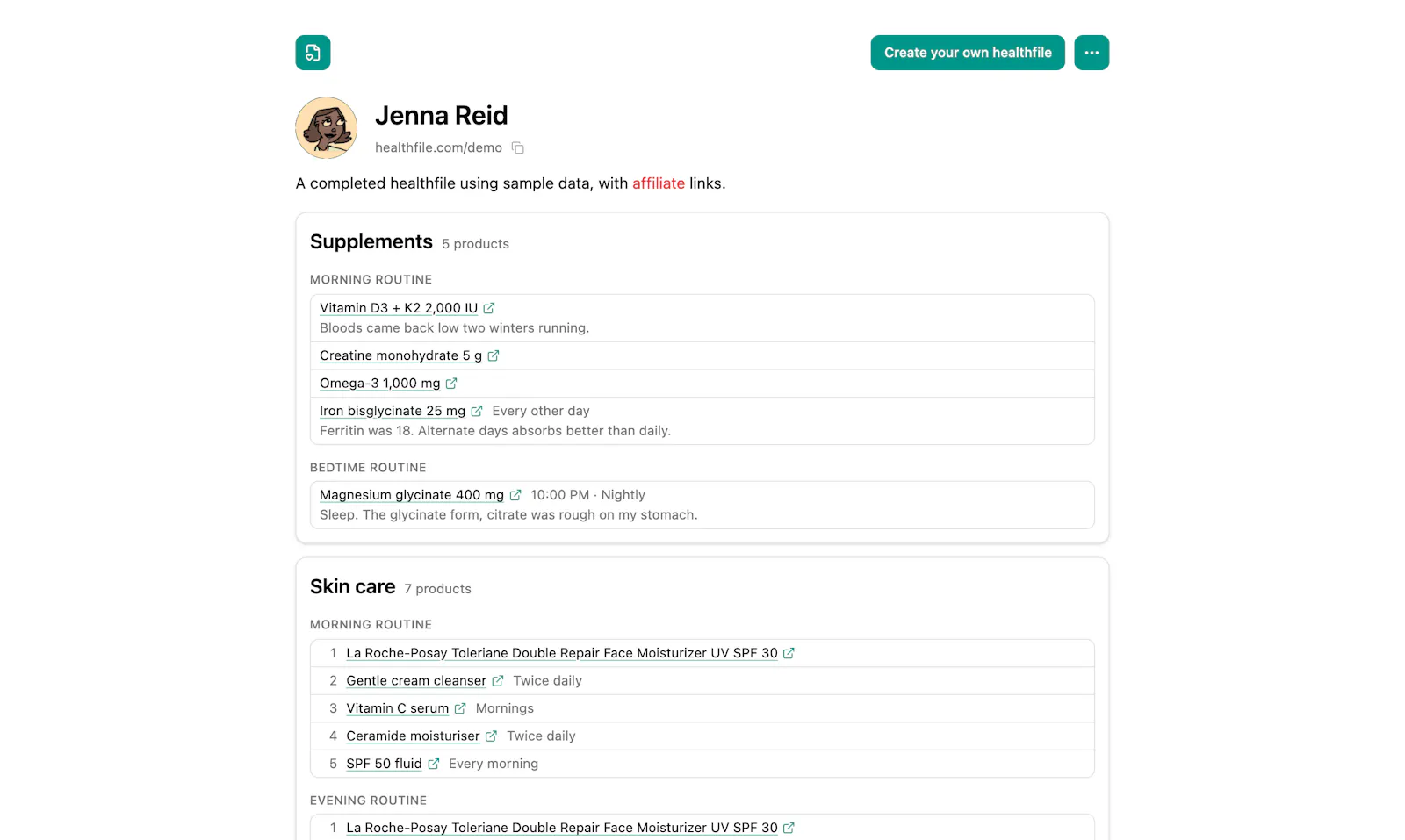 healthfile screenshot 2
