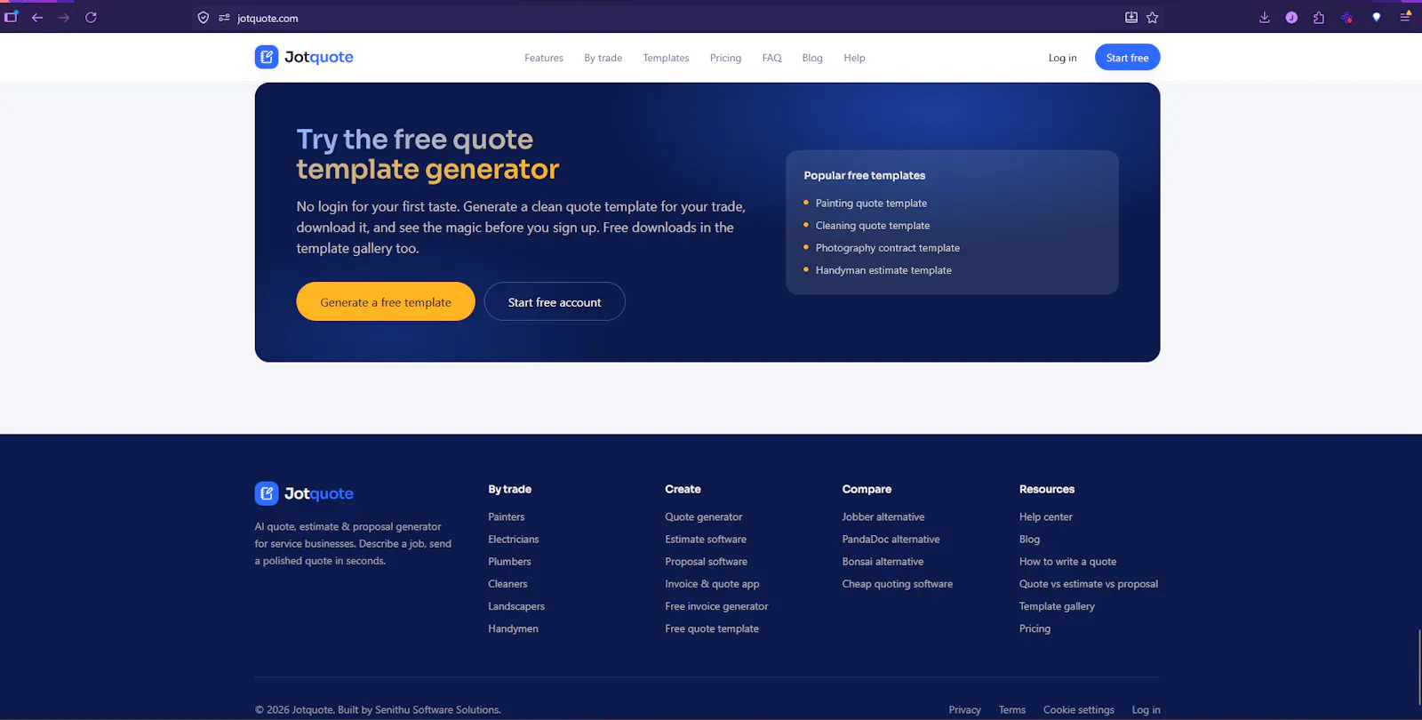Jotquote screenshot 2