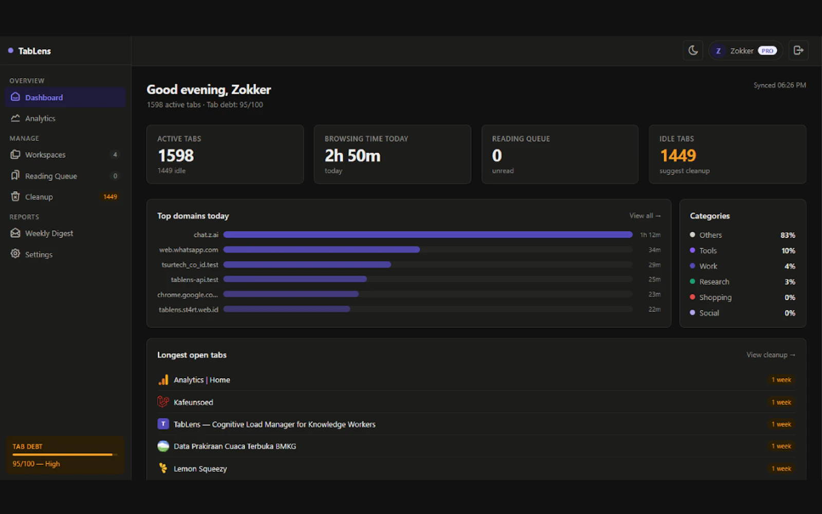 TabLens: Your browser tabs, organized. screenshot 4
