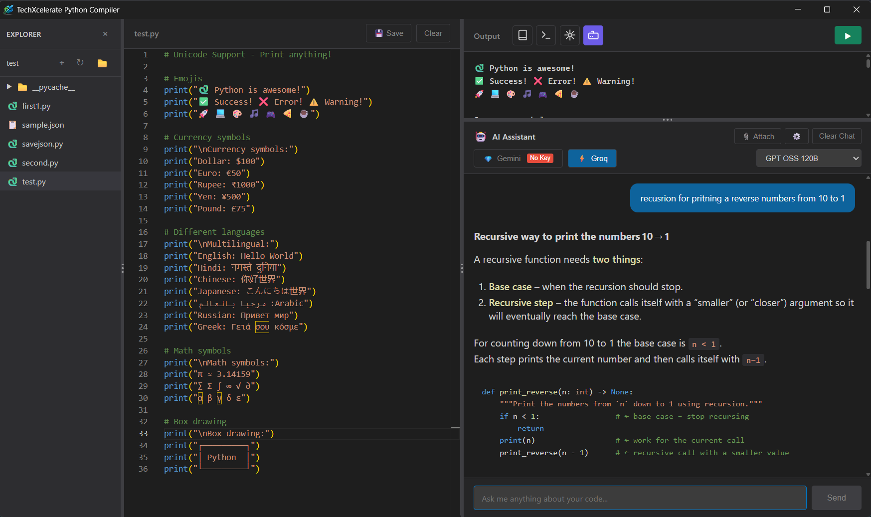 TechXcelerate Python Editor gallery image