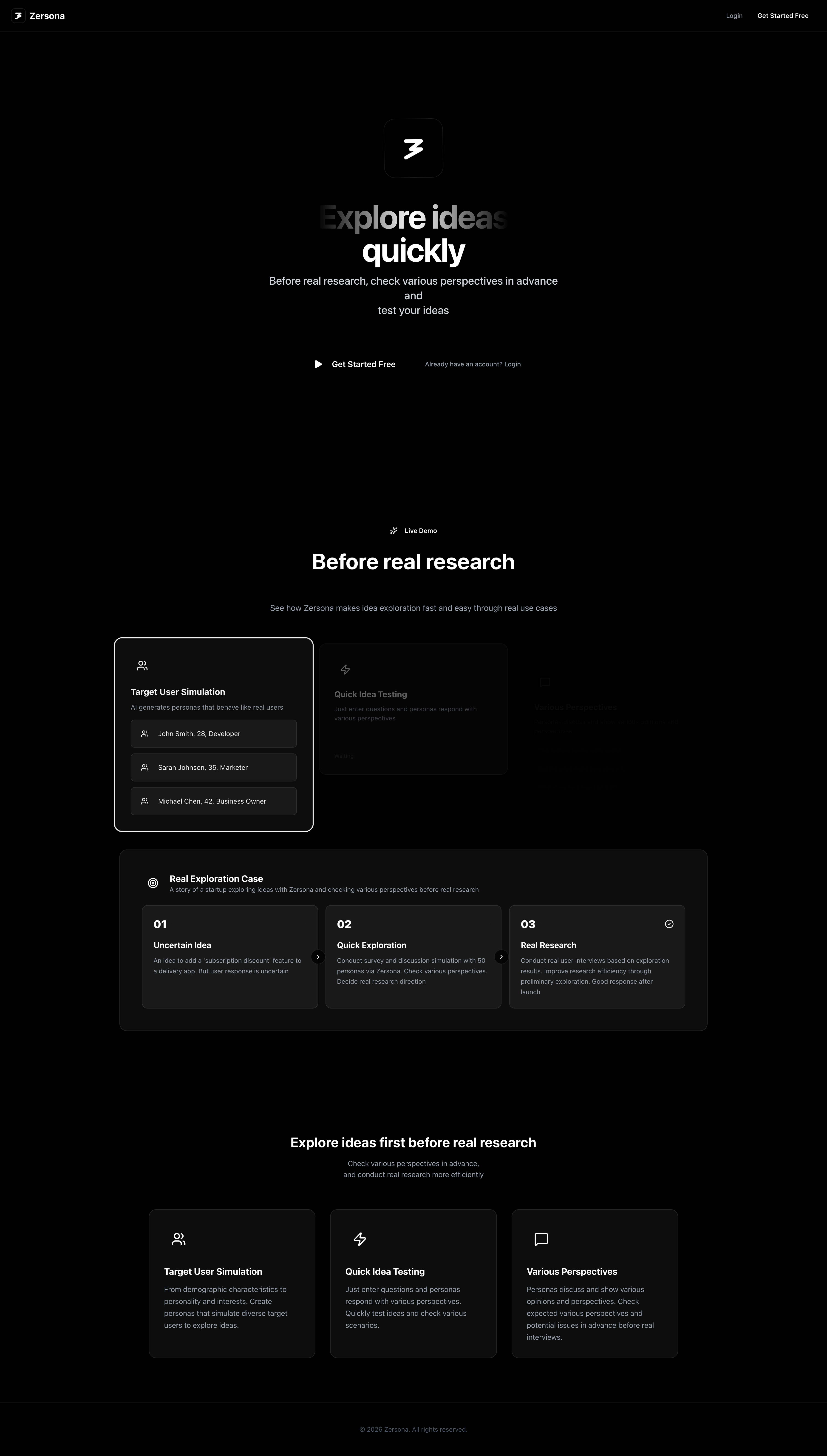 Zersona - Screenshot 2 showing product features and functionality