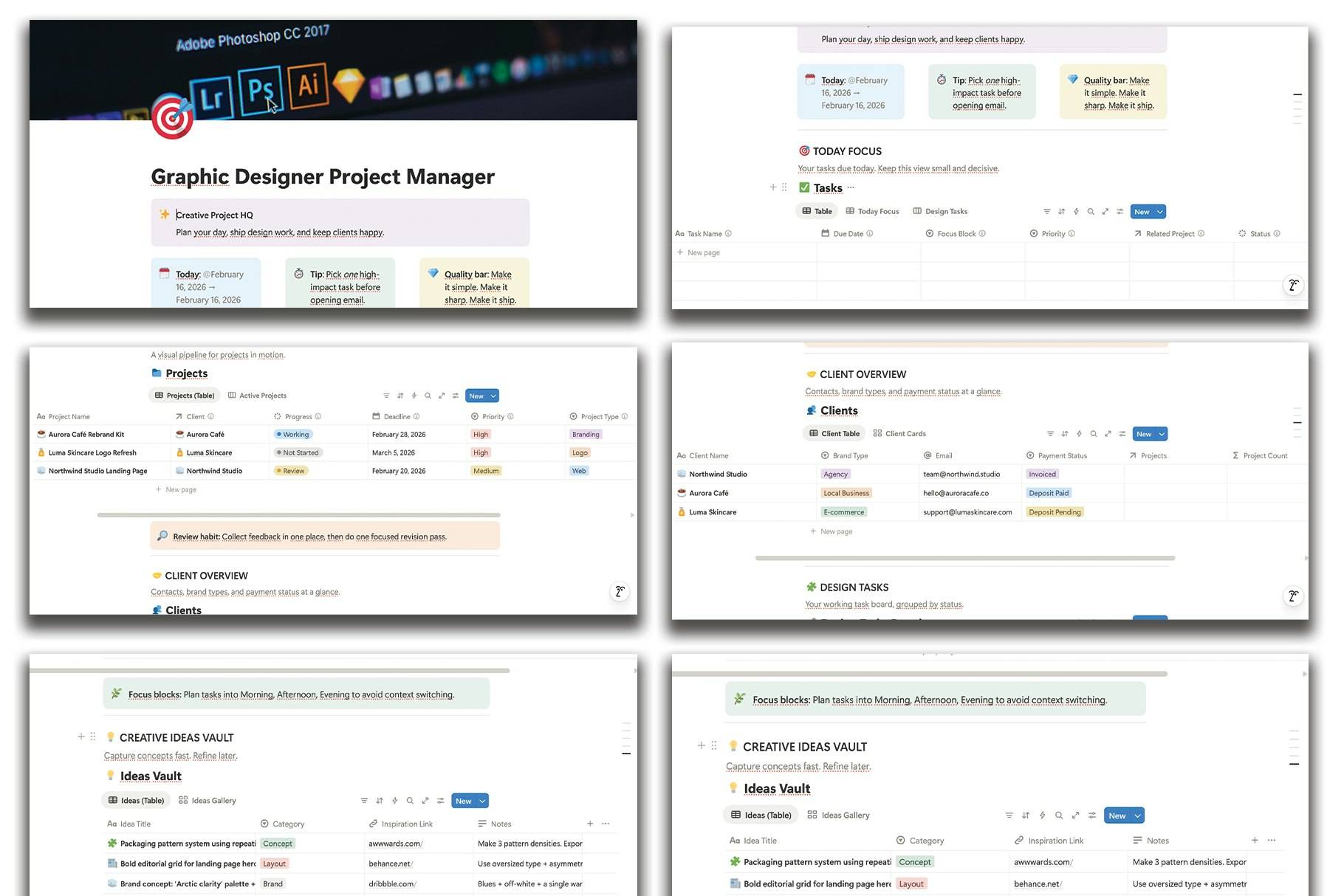 Designer Workspace—Free Notion Template gallery image