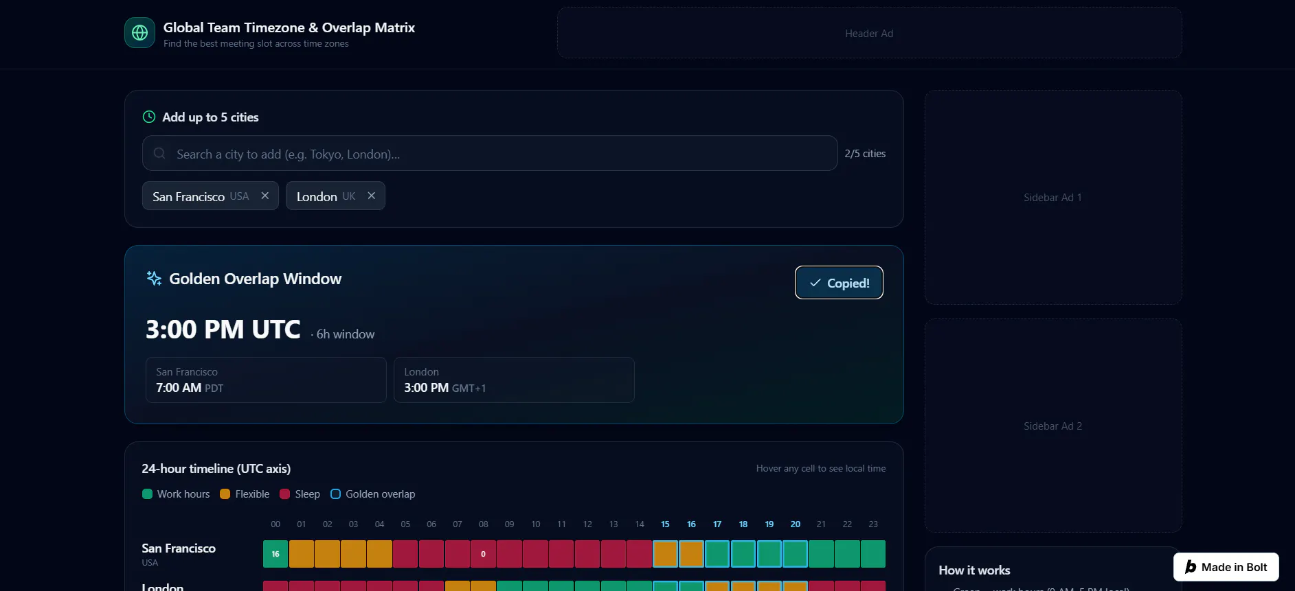 Global Timezone Matrix gallery image