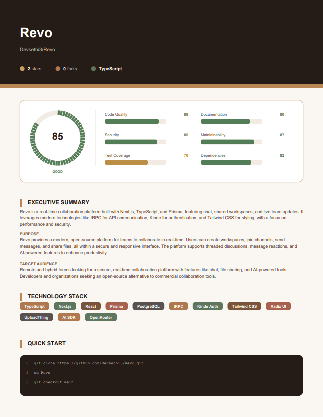 RepoGist - Screenshot 3 showing product features and functionality
